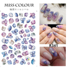 Flower Silk Ribbon Adhesive Nail Sticker