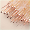 14pcs Gel Polish Painting Pen Nail Liner Brush Brass Handle With Brush Holder 