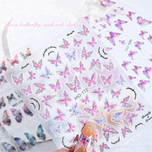 Rose Butterfly Adhesive Embossed Nail Sticker