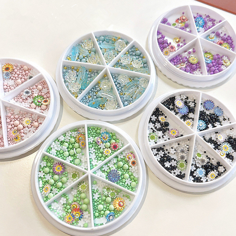 Nail Diy Rose Pearl Caviar Decoration