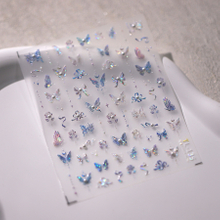 Iron New Technology 3d Butterfly Nail Sticker with Nail Decoration
