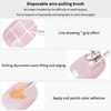50pcs Disposable Purple Nail Art Brush Eyeliner Painting Pen Manicure Brush Nail Embossing Line Drawing Brush Makeup Tools