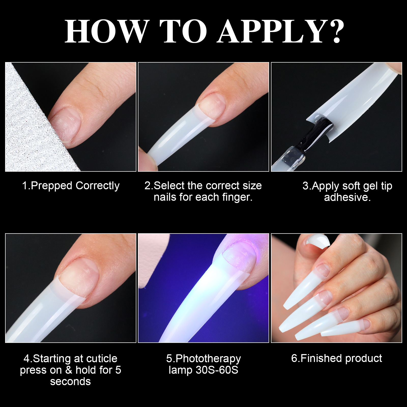 Ultra Thin Half Cover Nail Tip 504 Pcs/bag