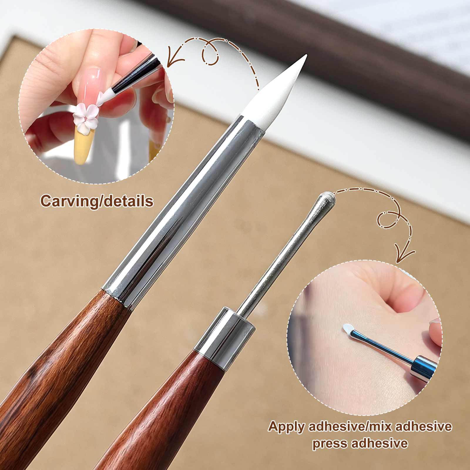 Double-ended Silicone Carving and Mixing Pen