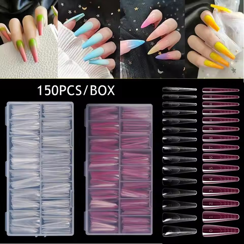 150pcs/box French Dual Nail Form With Edges Inside Nail Tips