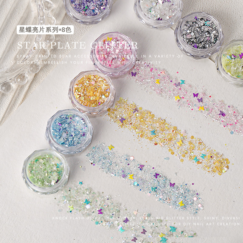 Butterfly and Star Nail Sequins 