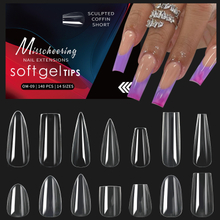 High Quality 120pcs/box Full Cover Clear Color Soft Gel Tips 