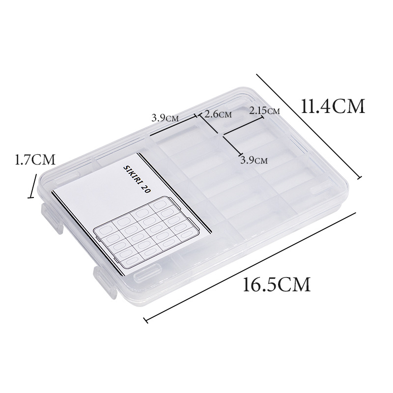20 Grid Plastic Storage Box Jewelry Earring Bead Holder Case Display Empty Container Nail Accessories 