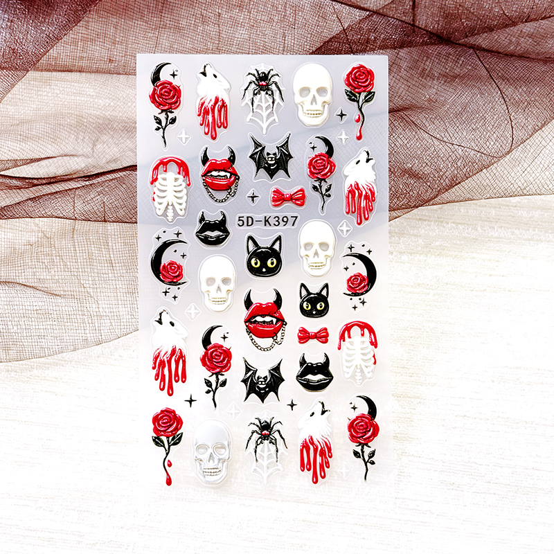 2026 Halloween 5d Embossed Sticker