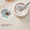 Double Dish Ceramics Nail Brush Wash Cup With Strainer
