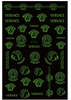 D016 Glow IN Night Brand Logo 3D Nail Art Sticker