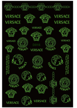 D016 Glow IN Night Brand Logo 3D Nail Art Sticker