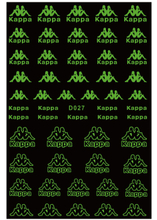 D027 Glow In Night Brand Logo 3D Nail Art Sticker