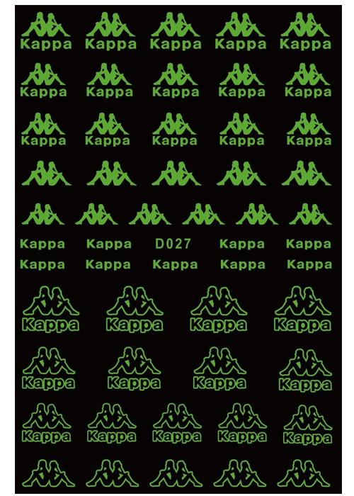 D027 Glow In Night Brand Logo 3D Nail Art Sticker