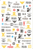D010 Brand Logo 3D Nail art sticker