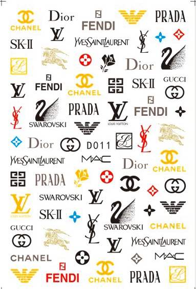 D010 Brand Logo 3D Nail art sticker