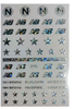 D022 NB New Balance 6 colors available Brand Logo 3D Nail Art Sticker