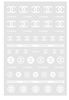 D020 CHANEL 6 colors available Brand Logo 3D Nail Art Sticker