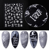 CY010-018 Glow In Dark Halloween Party 3D Nail Sticker