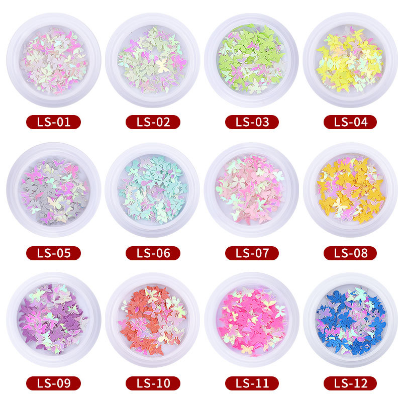 Three-dimensional Mini Butterfly Nail Sequins Nail Decoration