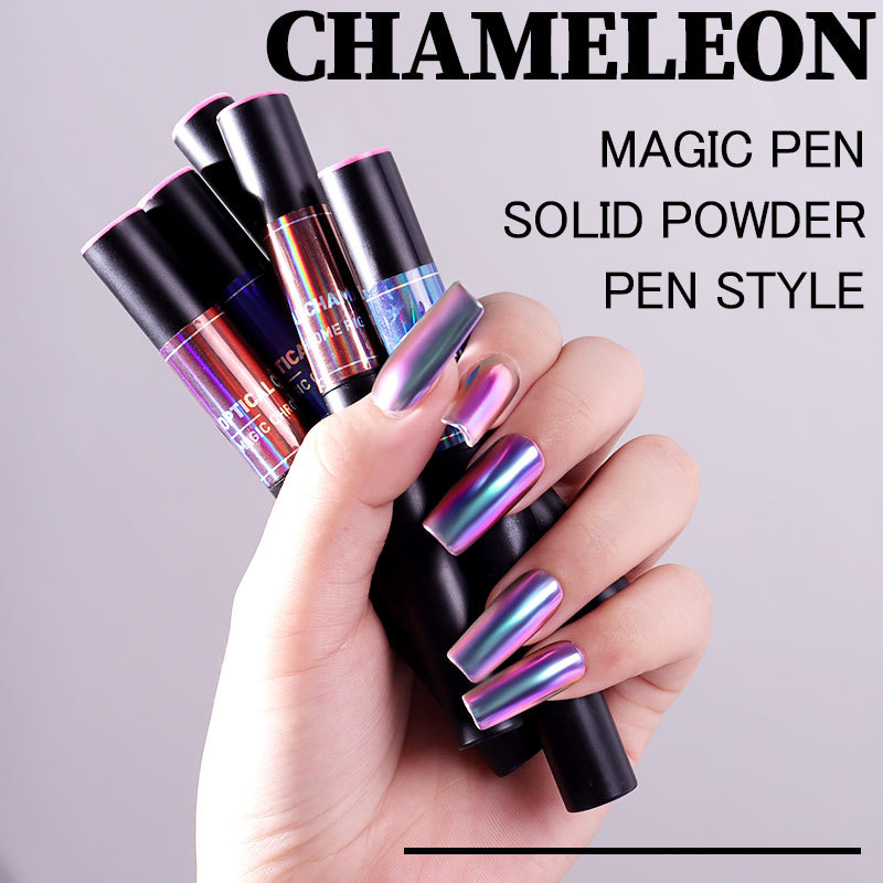 Chameleon Nail Mirror Powder Nail Air Cushion Magic Pen