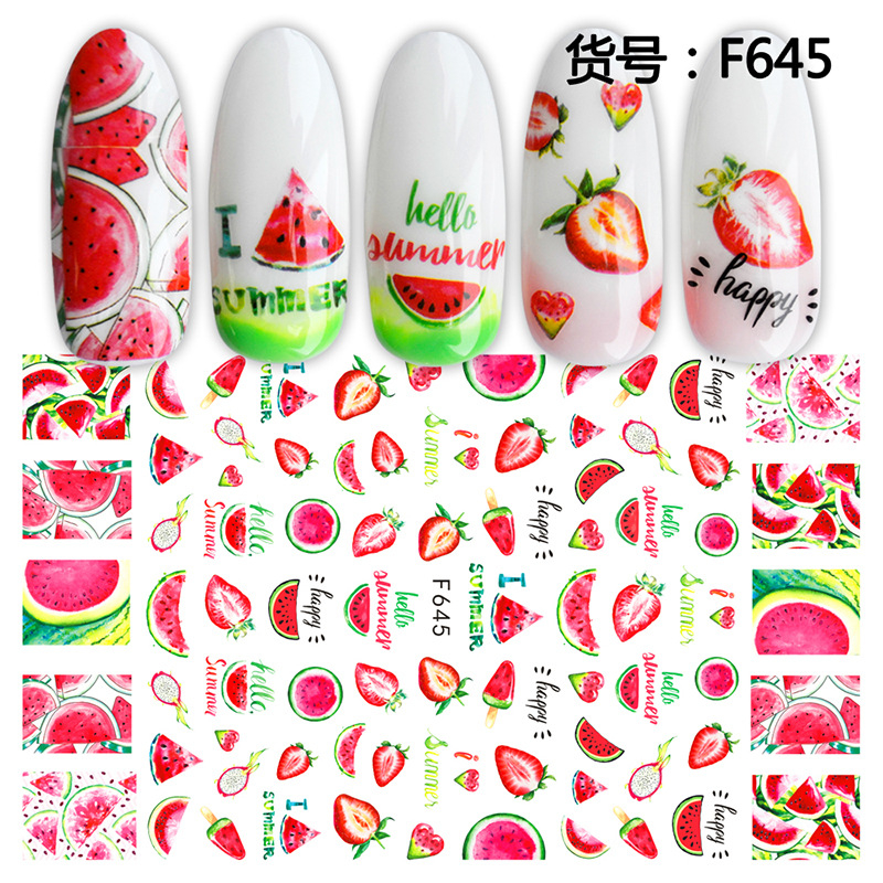 F645 Summer Fruit 3D Nail Art Sticker