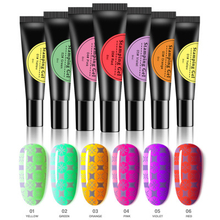  Fluorescent Color UV/LED Nail Stamping Gel 8ml