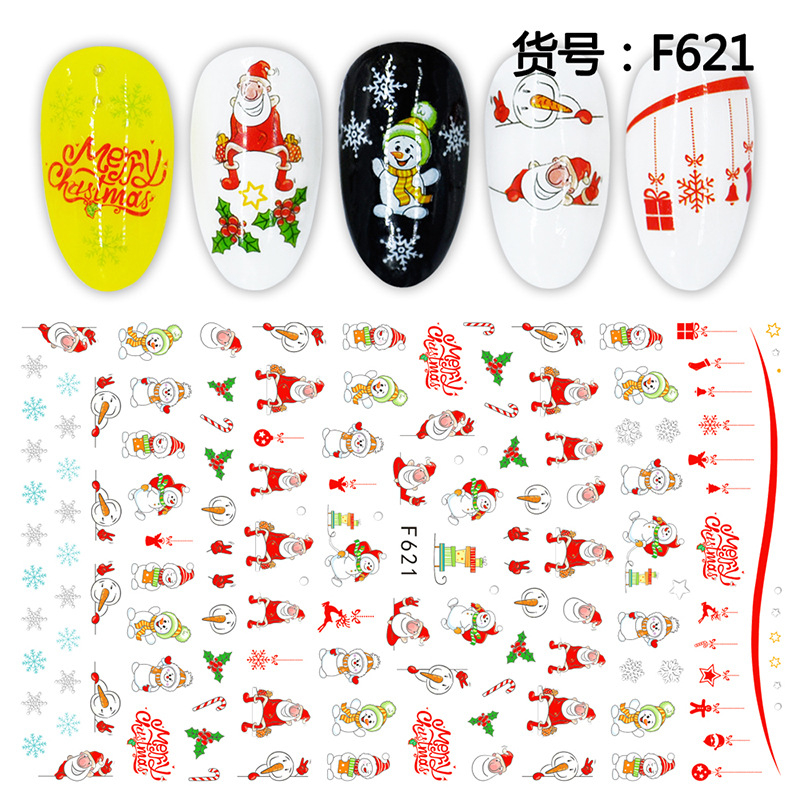 F621 Christmas Halloween 3D Self Adhesive Nail Art Sticker 