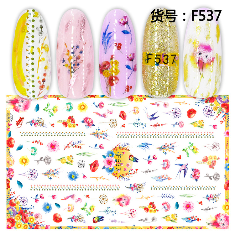 F537 3D Self Adhesive Nail Art Sticker