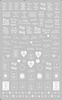 F546 4 Colors Gold Silver Black White 3D Self Adhesive Nail Art Sticker