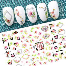 F851 DIY Design 3D Self Adhesive Spring Flowers Nail Art Sticker