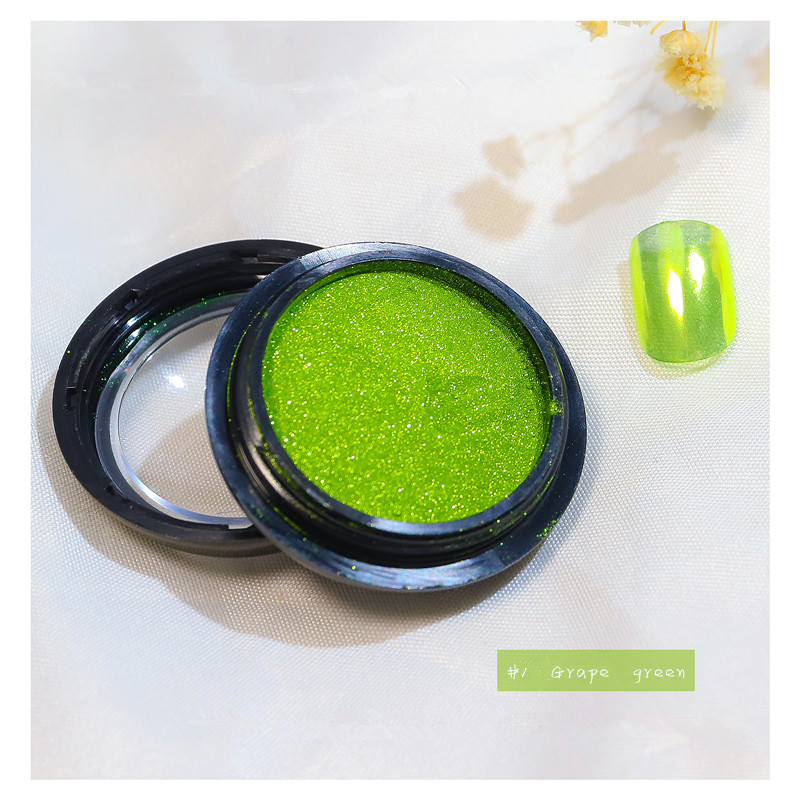 Nail Grape Apple Green Mirrow Powder