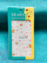 5D Embossed Spring Flower Nail Sticker