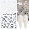 5D Embossed Lace Flower Nail sticker