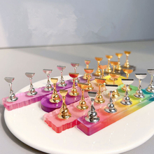 Gradient Color Nail Practice Holder Metal Tip Nail Art Dispaly Board