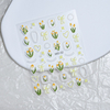 Embossed Tulip Adhesive Nail Stickers