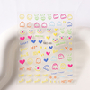 Candy Color Heart Embossed Nail Sticker