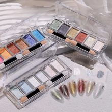 Solid Glitter Powder 6 grid Bling Pigment