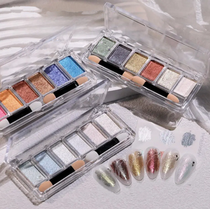 Solid Glitter Powder 6 grid Bling Pigment