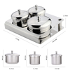 3PCS Mini Stainless Steel Dappen Dish Liquid Powder Holder