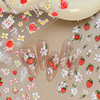 New Creamy Strawberry Nail Diy Sticker Nail Decoration