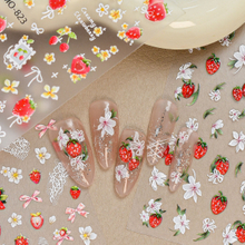 New Creamy Strawberry Nail Diy Sticker Nail Decoration