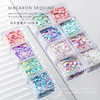 Mixed Color Nail Sequins Cream Glitter Round Shape Nail Accessories