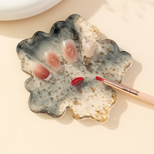 Flower Shape Resin Agate Stone Nail Pallet