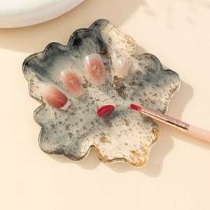 Flower Shape Resin Agate Stone Nail Pallet