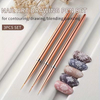 3Pcs/set Rose Gold Nail Art Tool UV Gel Liner Painting Brush