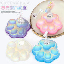 Symphony Magnetic Cat Paw Shape Nail Tip Stand Nail Training Holder Nail Art Display 