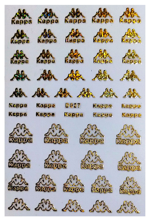 D027 Kappa Brand Logo 3D Nail Art Sticker 6 colors available