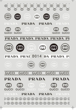 D014 Brand Logo 3D Nail art sticker