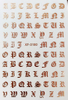 XF3190 Rose Gold 3D Nail Art Sticker